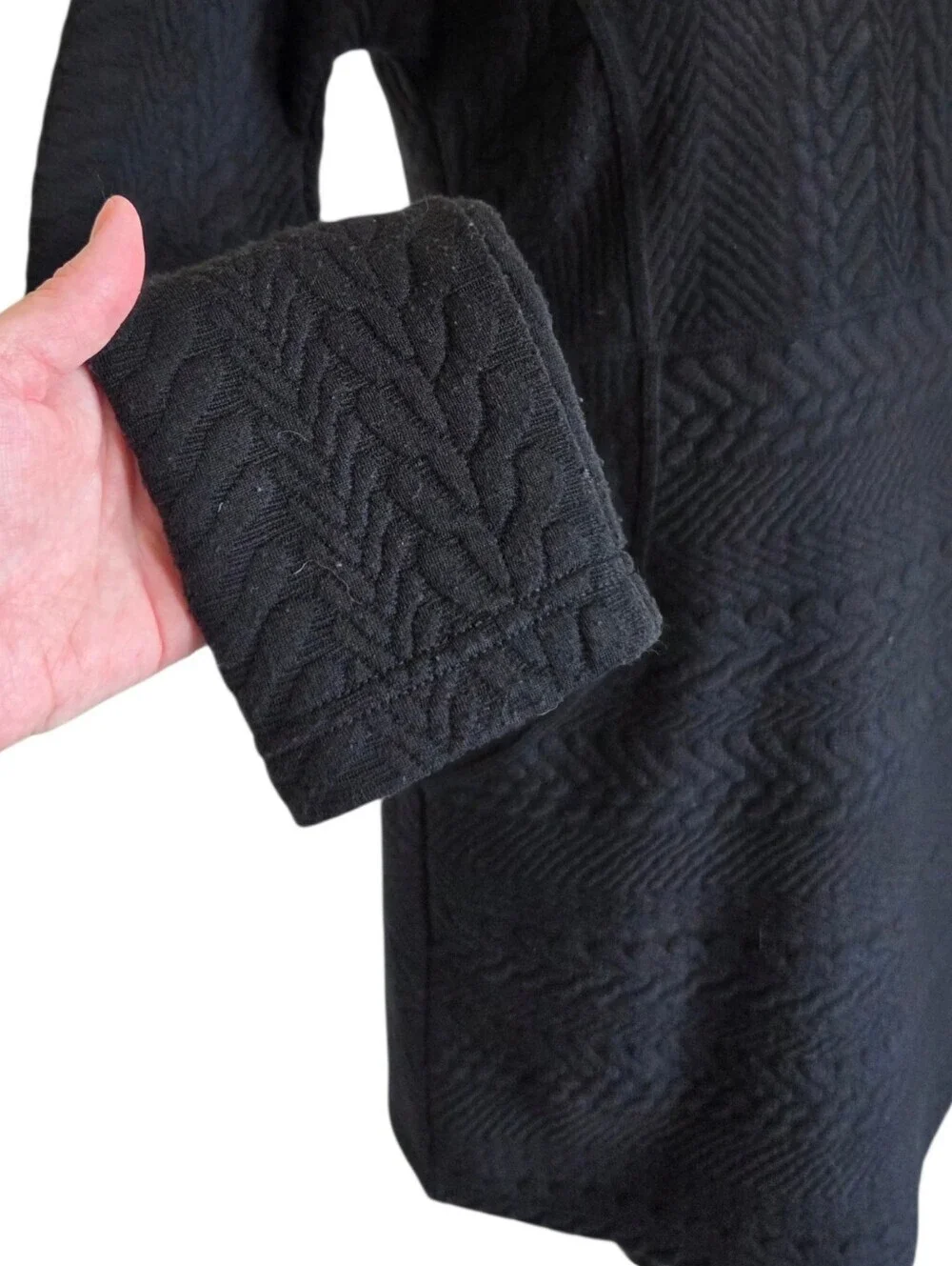 prAna Macee Jacquard Knit Dress Women Small Black Minimalist - Picture 7 of 12